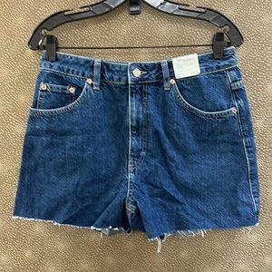 🔥🔥🔥NEW Topshop Blue High Waisted Jean Shorts